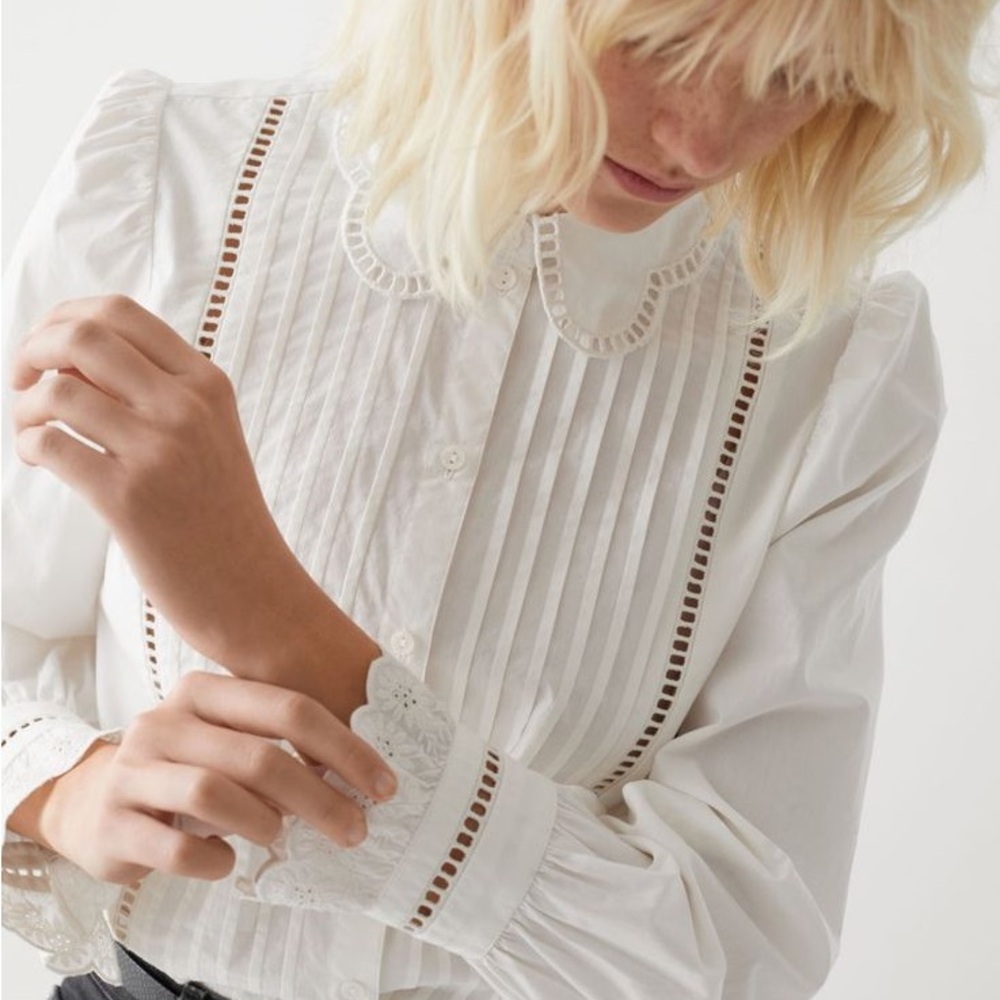 &Other Stories Scalloped Blouse